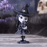 Display Hexara Witch Cult Cutie Figurine Ornament with black Cat Nemesis Now