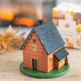 Display Scene Brown House Two Part Incense Cone Holder Burner Smoking