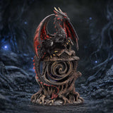 Display Scene Midnight Warden Light-up Red and Black Dragon Hollow Ornament