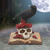 Display scene Heartaches Reflection Raven Skull Rose Gothic Skull Ornament Nemesis Now C0748C4