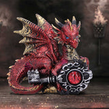 Keeper of the Key A Red Mystical Dragon Guardian Figurine Nemesis Now U7016A25 Display Scene