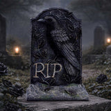 Display Scene The Last Perch Gothic Raven RIP Gravestone Ornament