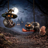 Display Scene Whisper Wood Curse and Claw Halloween Cats Hanging Ornaments Nemesis Now B7654B26