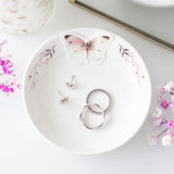 Display idea for White Butterfly with Flower Sprig Trinket Dish