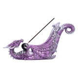 Side Draconic Essence Purple Incense Burner Holder 26cm