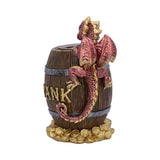 Dragon on Barrel Heist Money Box figurine Nemesis Now U6567Y3 Back