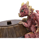 Dragon on Barrel Heist Money Box figurine Nemesis Now U6567Y3 close up