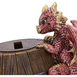 Dragon on Barrel Heist Money Box figurine Nemesis Now U6567Y3 close up