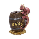 Dragon on Barrel Heist Money Box figurine Nemesis Now U6567Y3