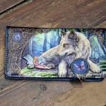 Fairy Stories Lisa Parker Embossed Purse Wolf and Butterfly