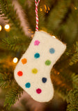 Felt Dotty Rainbow Stocking Decorations