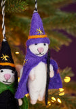 Felt Witch Wizard Mice Hanging Decorations with Staff