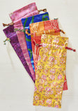 Flat Sari Bottle Gift Bag Recycled Hand Crafted Fair Trade