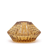 Flower Flip Antique Amber Dinner Candle or Tealight Holder