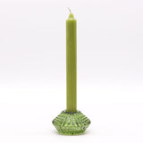 Flower Flip Garden Jade Green Glass Dinner Candle or Tealight Holder