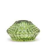 Glass Flower Flip Garden Jade Green Dinner Candle or Tealight Holder