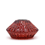 Flower Flip Vampire Red Glass Dinner Candle or Tealight Holder