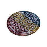 Flower of Life Soapstone Incense Stick Holder Four holes for up to 4 sticks