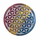Flower of Life Soapstone Incense Stick Holder Rainbow