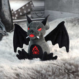 Fluffy Fiends Gothic Black Bat Cuddly Plush Nemesis Now on Display