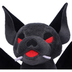 Fluffy Fiends Gothic Black Bat Cuddly Plush Nemesis Now Head