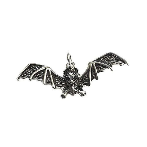 Flying Bat Pendant on 925 Sterling Silver Necklace