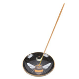 Dark Forest Bee Ceramic Plate Incense Stick Holder