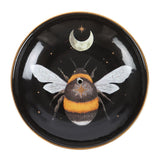 Dark Forest Bee Ceramic Plate Incense Cone and Stick Holder