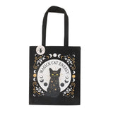 Front Black Magick Cat Energy Tote Bag