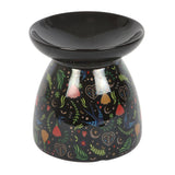 Front Midnight Bloom Black Ceramic Oil Warmer Wax Melter