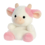 Side of Palm Pals Belle Strawberry Cow Barn Soft Plush Aurora World