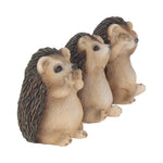 Three Wise Hedgehog Figurines Nemesis Now Front Side