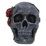 Twilight Bloom Gothic Skull with Red Roses Figurine Nemesis Now K7485A26 front