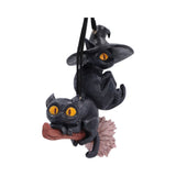Whisper Wood Curse and Claw Halloween Cats Hanging Ornaments Nemesis Now B7654B26 front