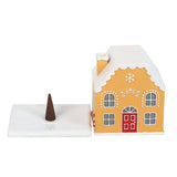 2 Part Gingerbread House Candy Cane 2 part Incense Cone Holder