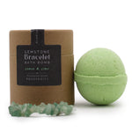 Prosperity Green Aventurine Crystal Jewellery Lemon and Lime Bath Bomb