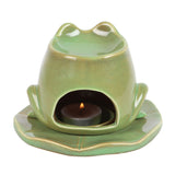 Tealight Opening Frog Shaped Oil Burner on Lily Pad