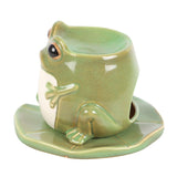 Side Frog Shaped Oil Burner on Lily Pad