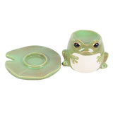 Two Part Frog Shaped Oil Burner on Lily Pad