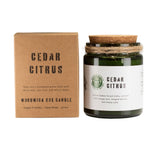 Greenman Rituals Cedar Citrus Soy Wax Woodwick Green Glass Jar Candle Boxed
