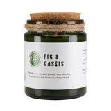 Greenman Crushed Fig and Cassis Soy Wax Woodwick Green Glass Jar Candle