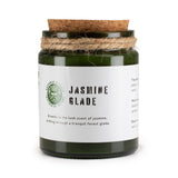 Greenman Rituals Jasmine Glade Soy Wax Woodwick Green Glass Candle Jar