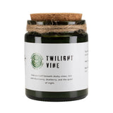 Greenman Twilight Vine Soy Wax Woodwick Green Glass jar Candle