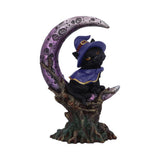 Grimalkin Witches Familiar Black Cat and Crescent Moon Figurine Nemesis Now