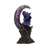 Side Grimalkin Witches Familiar Black Cat and Crescent Moon Figurine Nemesis Now Back