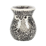 Gunmetal Grey Crackle Glass Oil Burner Wax Melter