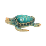 Blue Hand Painted Turtle Figurine Naturecraft