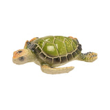 Green Hand Painted Turtle Figurine Naturecraft