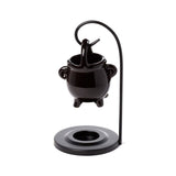 Hanging Black Cauldron Oil Warmer Burner with Stand