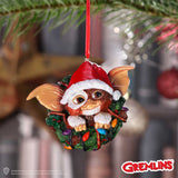 Gremlins Gizmo in Wreath Hanging Ornament Nemesis Now B6411X3 on tree